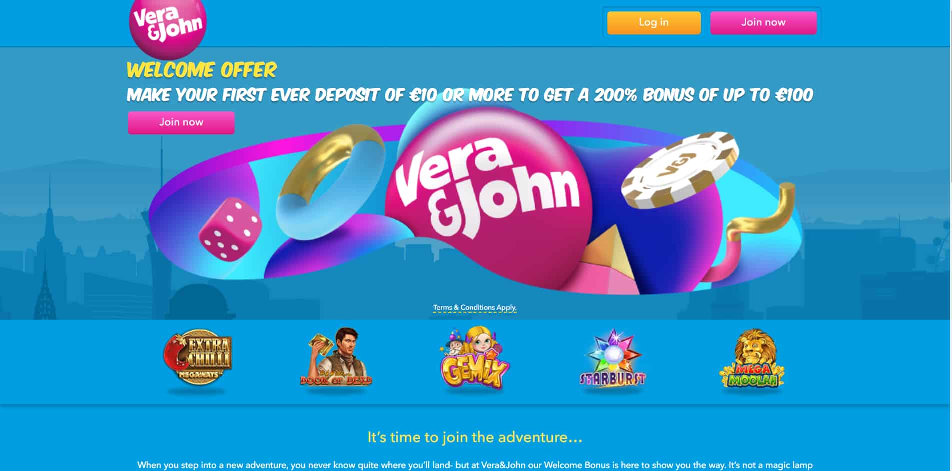 Vera & John Casino Vera & John casino homepage