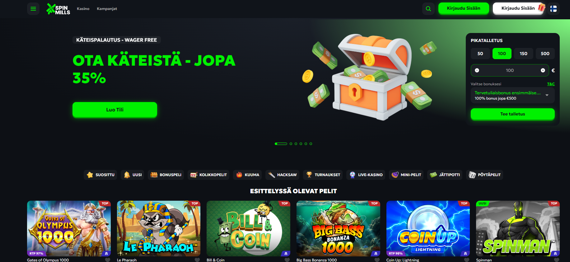 SpinMills Casino spinmills screenshot