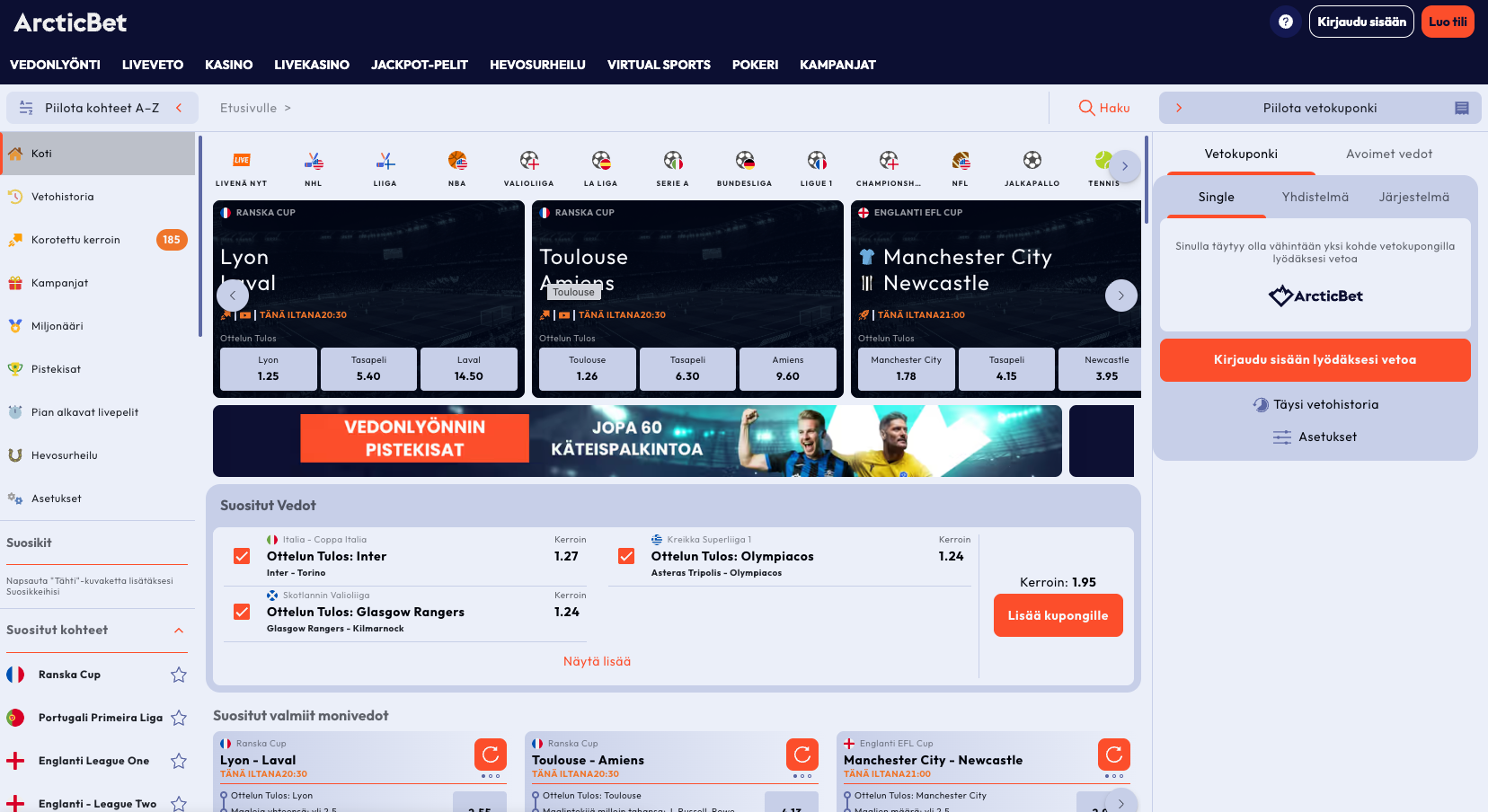 ArcticBet screenshot