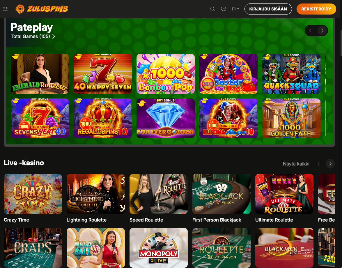 Hugo Casino screenshot