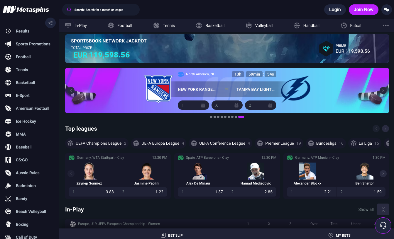 Metaspins screenshot