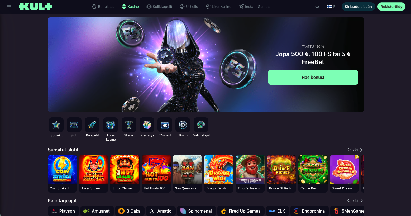 Kult Casino screenshot